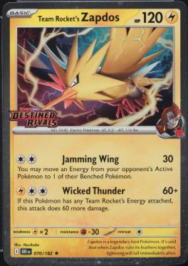 Team Rocket's Zapdos Destined Rivals Stamped (Sealed)